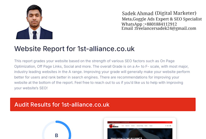 provide a detailed website SEO audit report